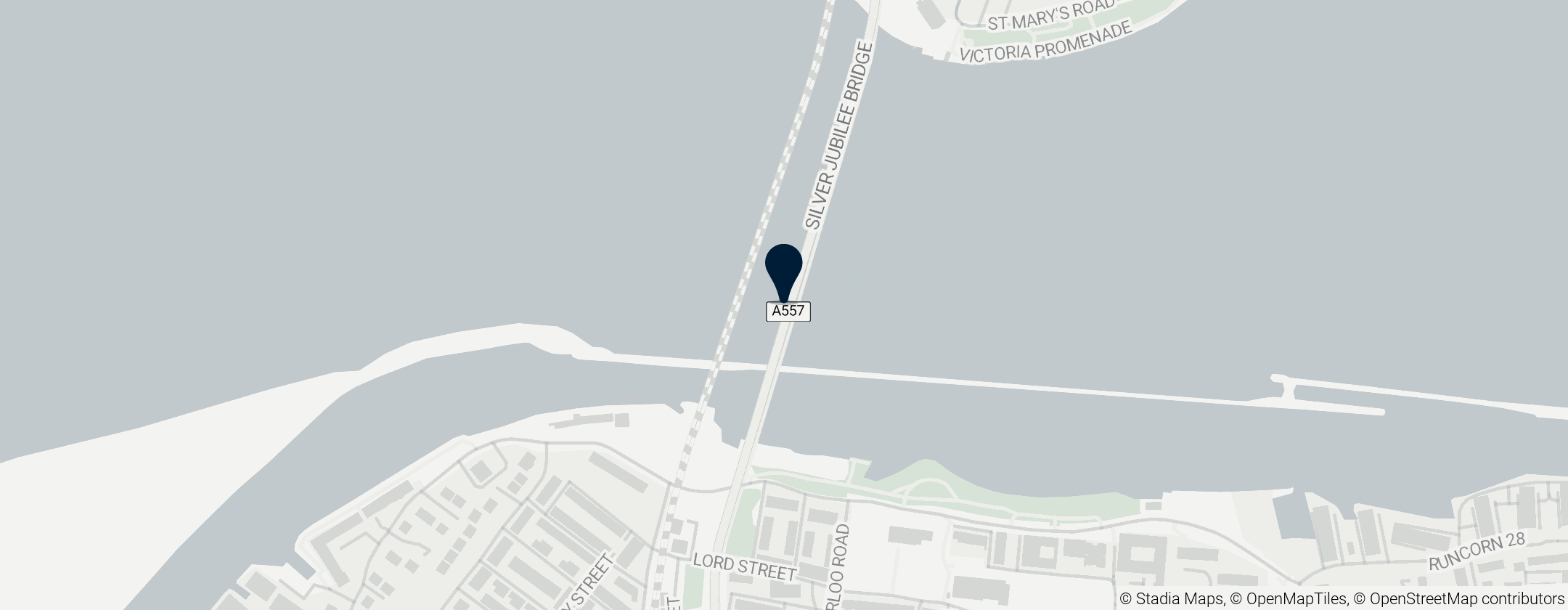 Map of Silver Jubilee Bridge