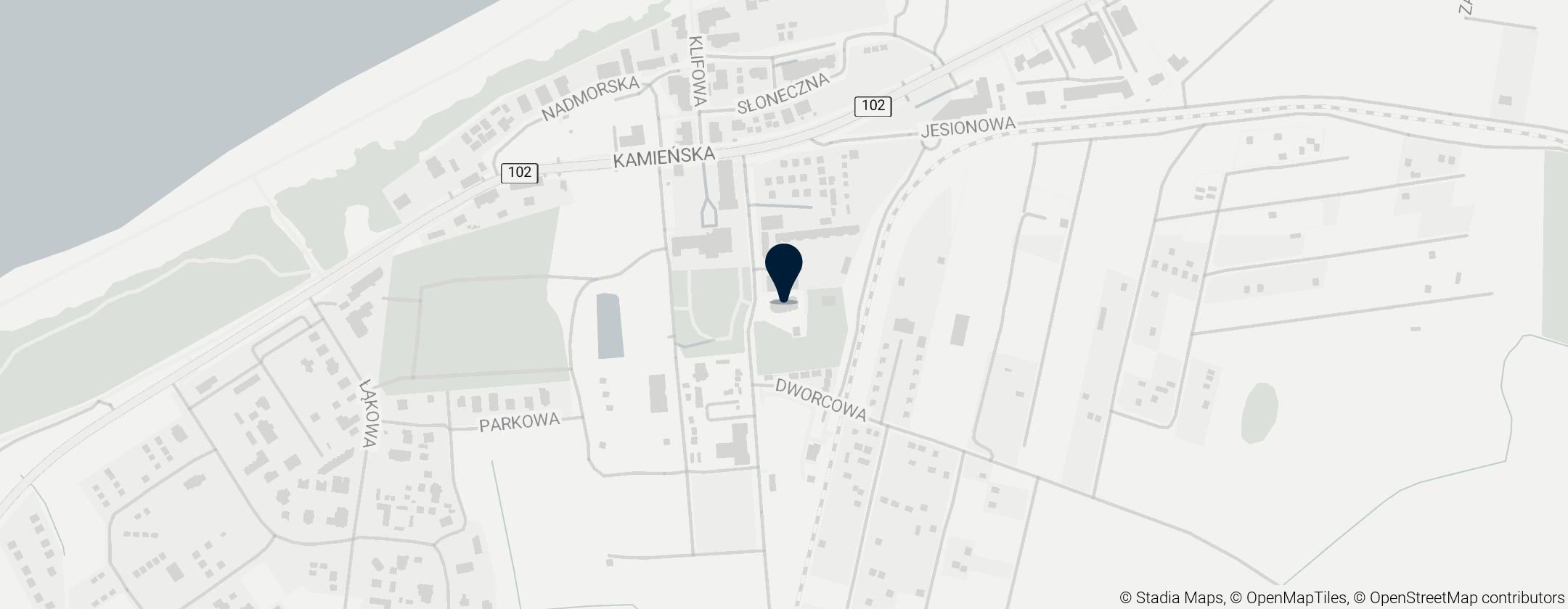 Map of Kościół Miłosierdzia Bożego w Trzęsaczu