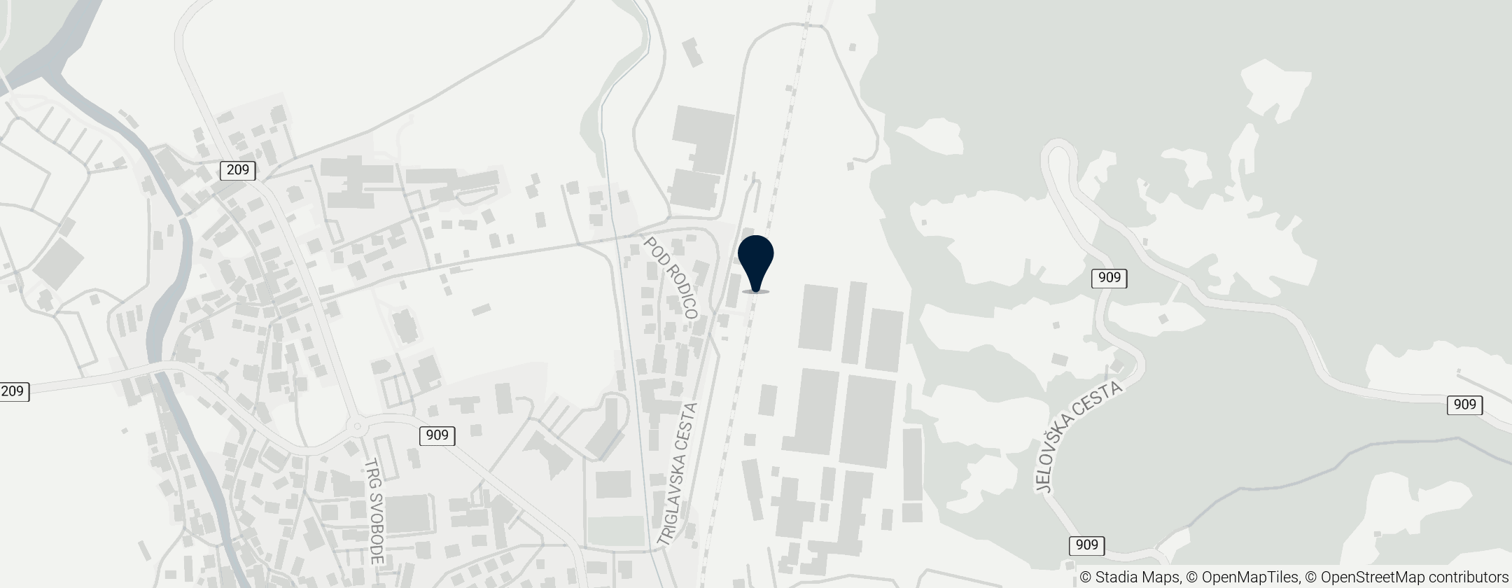 Map of Bohinjska Bistrica railway station