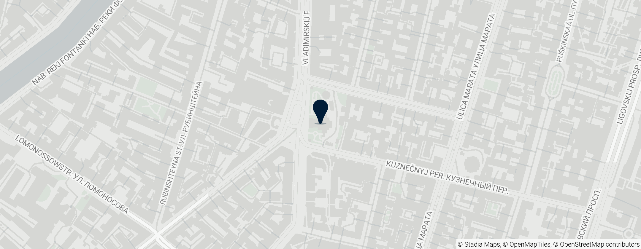 Map of Vladimírsky chrám