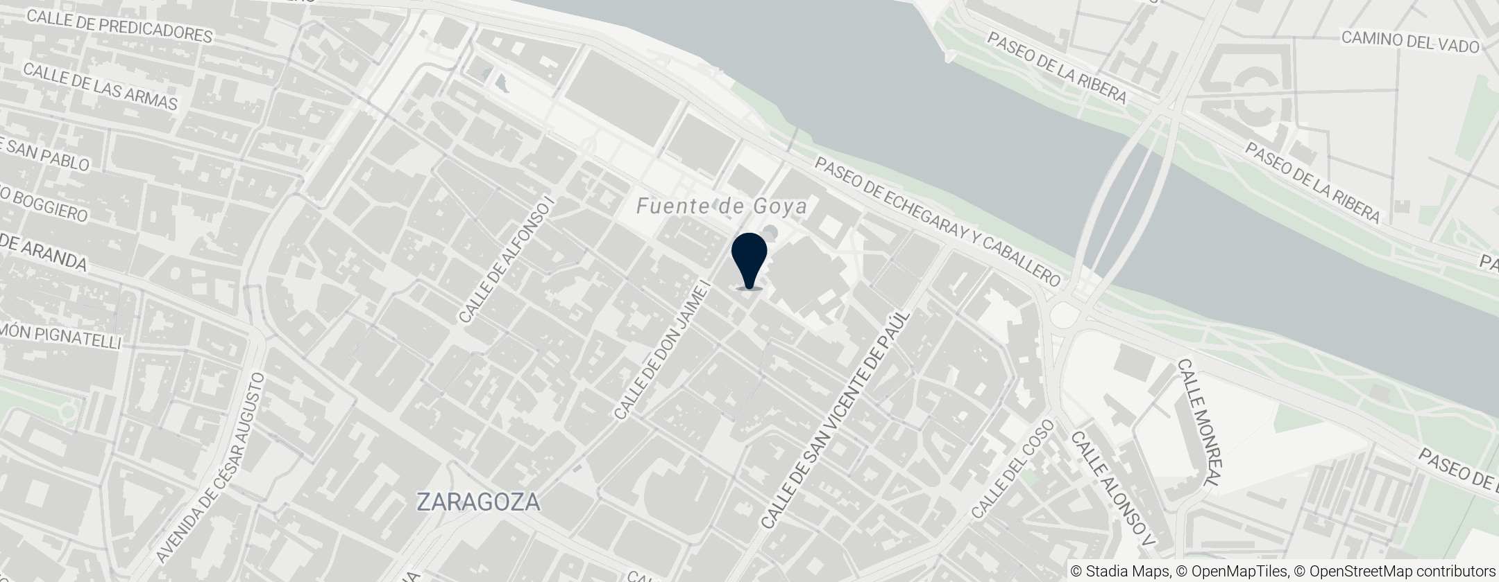 Map of Real Maestranza de Caballería de Zaragoza