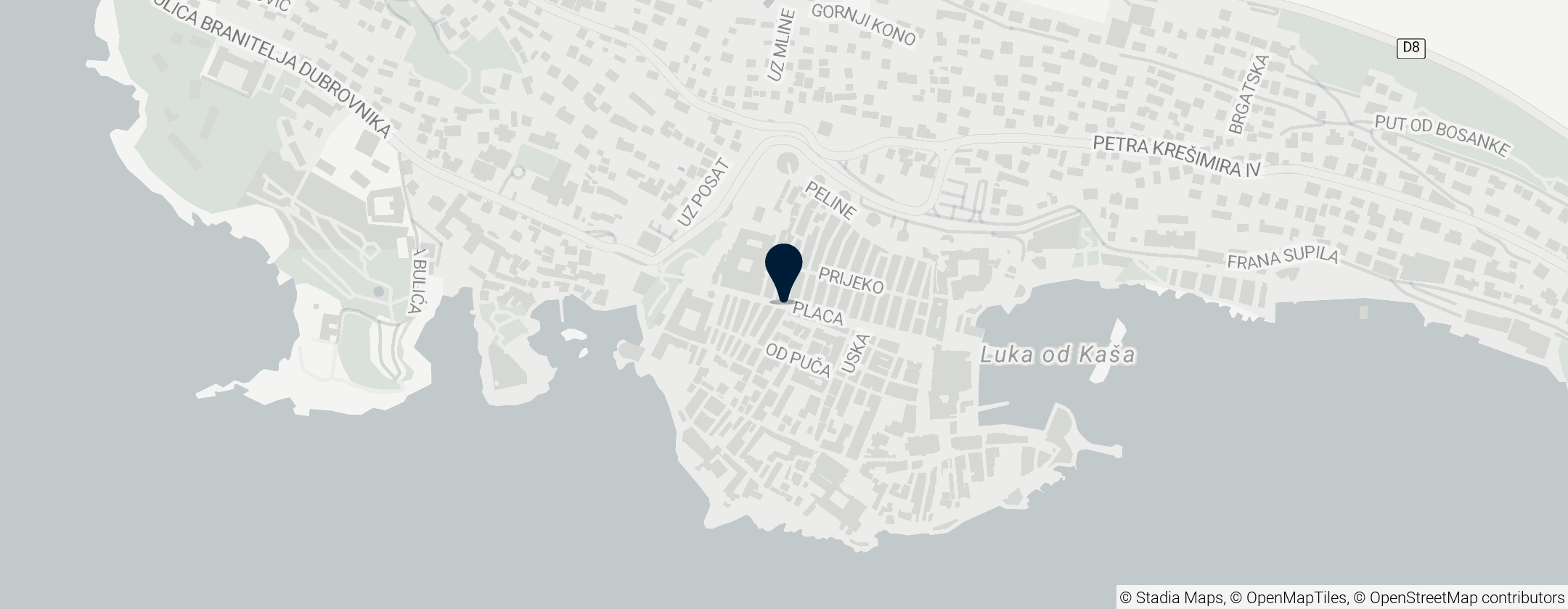 Map of Placa - Stradun Street