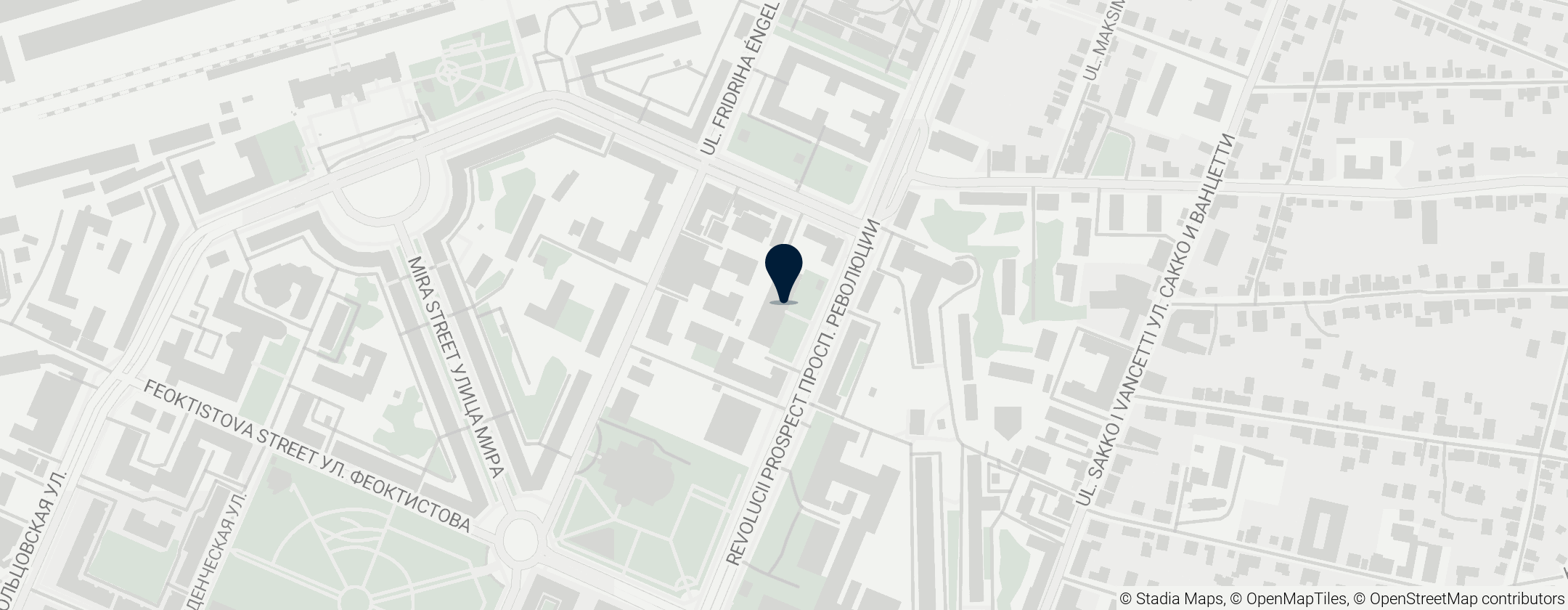 Map of Kompleks zdanij gubernskoj zemskoj bolnicy s domovoj cerkovu: glavnyj korpus (bolnica), fligel, fligel, cast kompleksa gubernskoj zemskoj bolnicy