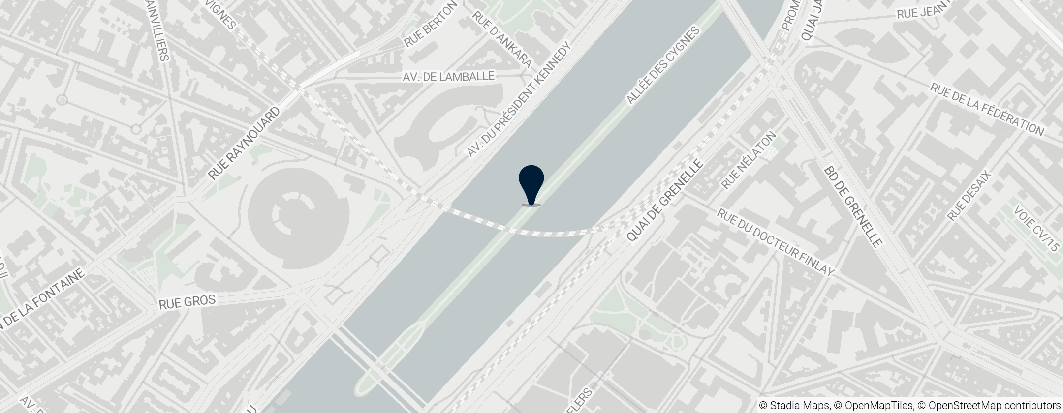 Map of Allée des Cygnes