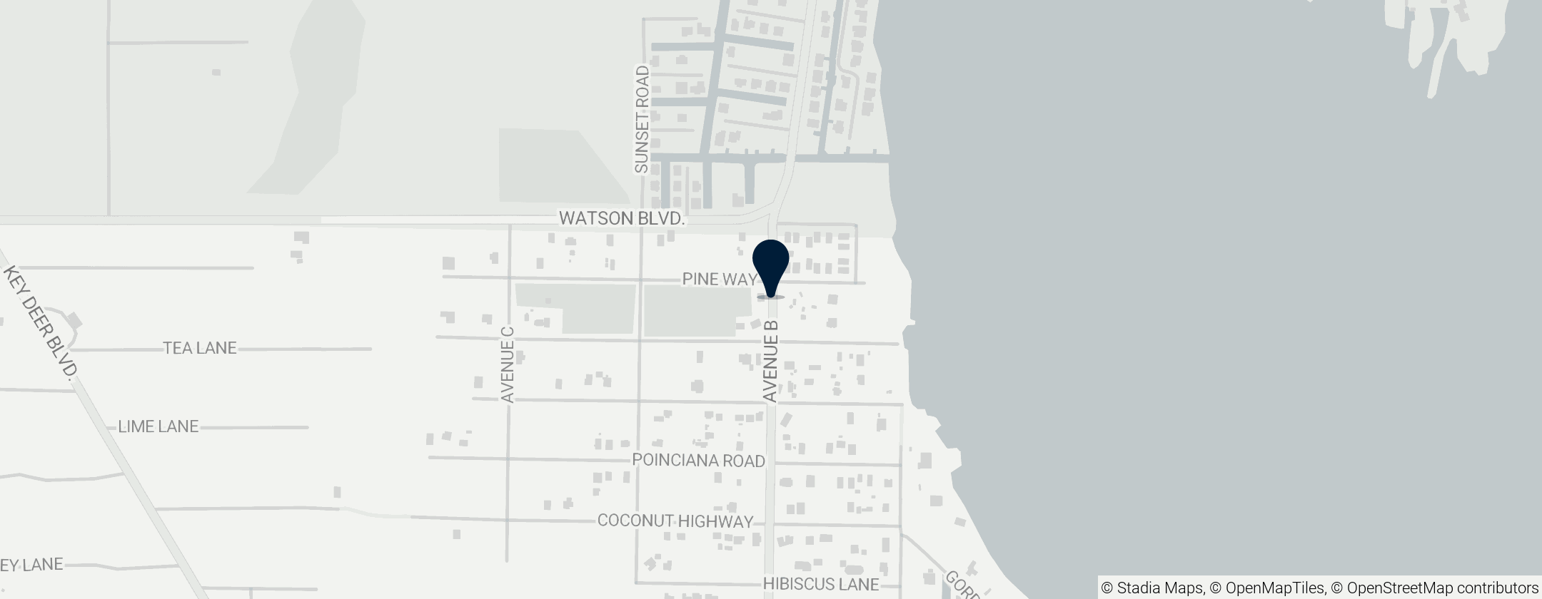 Map of Wildlife Rescue of the Florida Keys