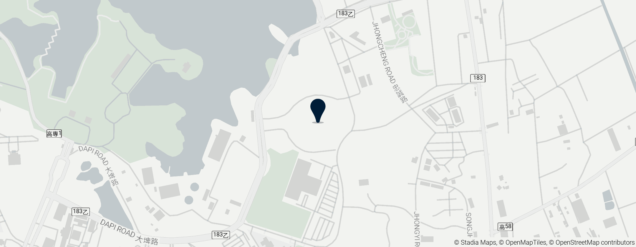 Map of Chengcing Lake Baseball Stadium