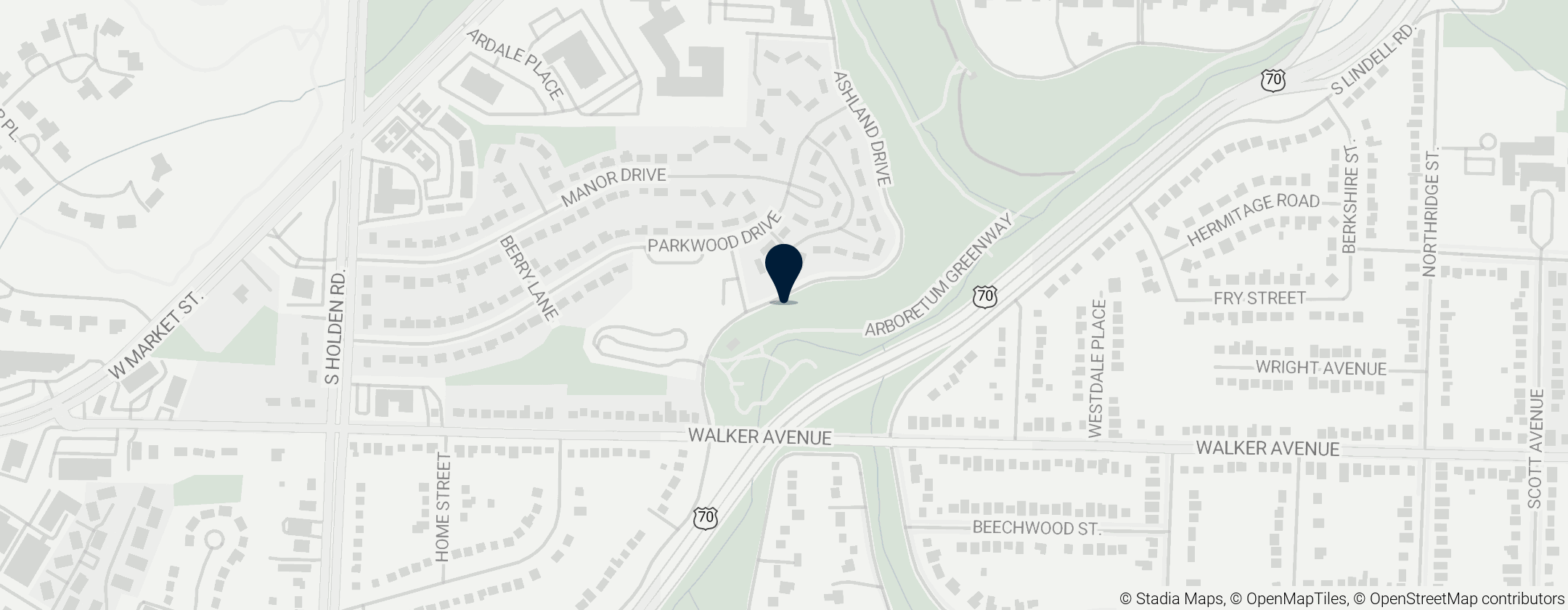 Map of Greensboro Arboretum