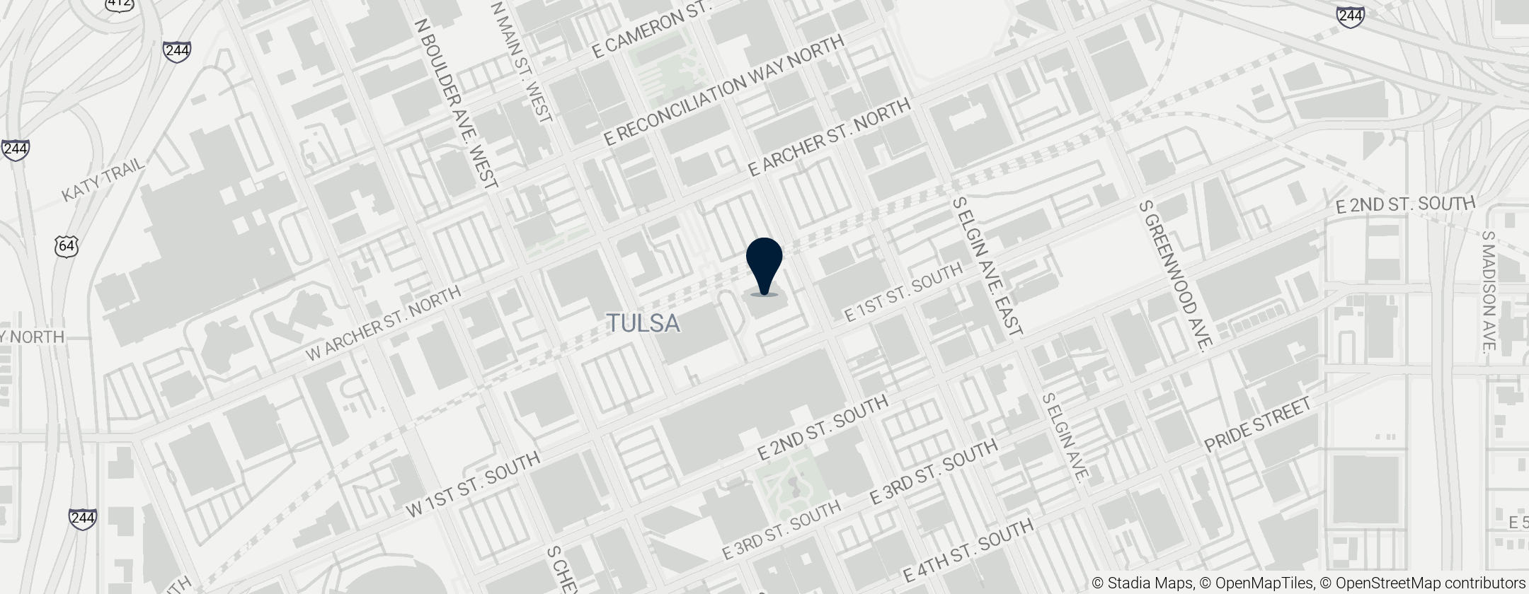 Map of Oklahoma Jazz Hall of Fame