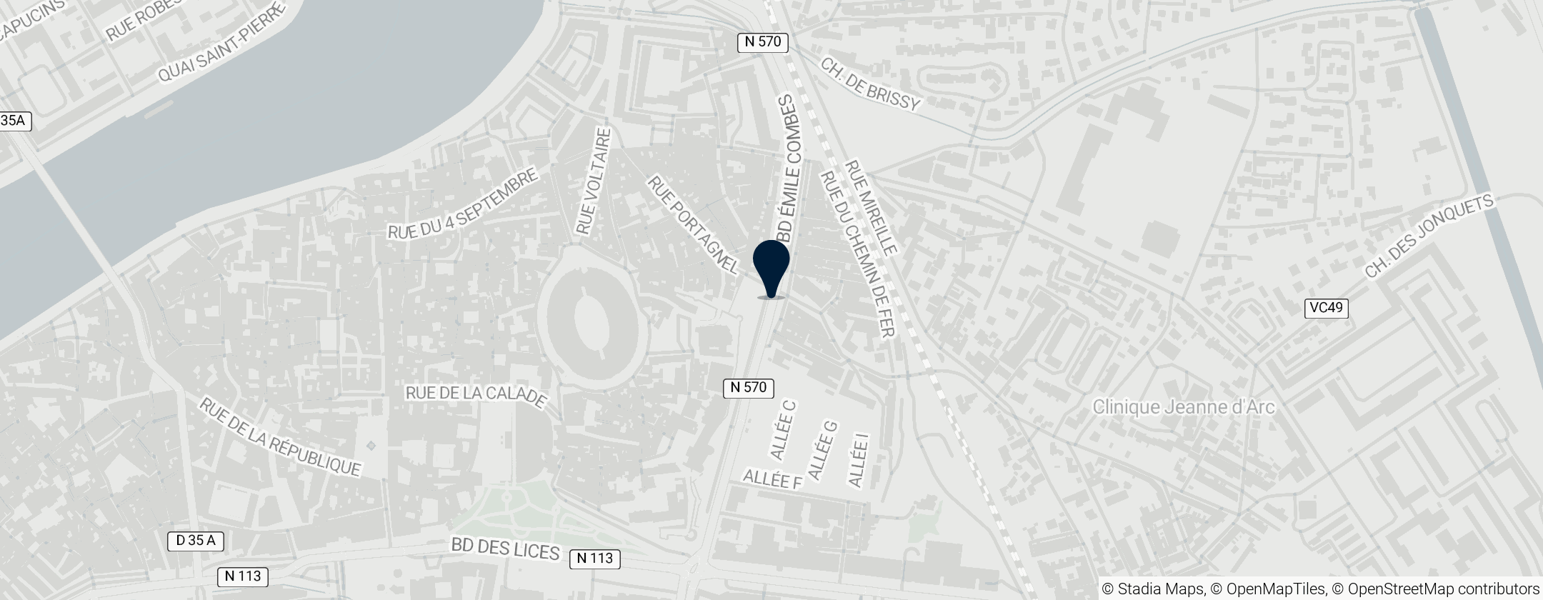 Map of Boulevard Emile Combes