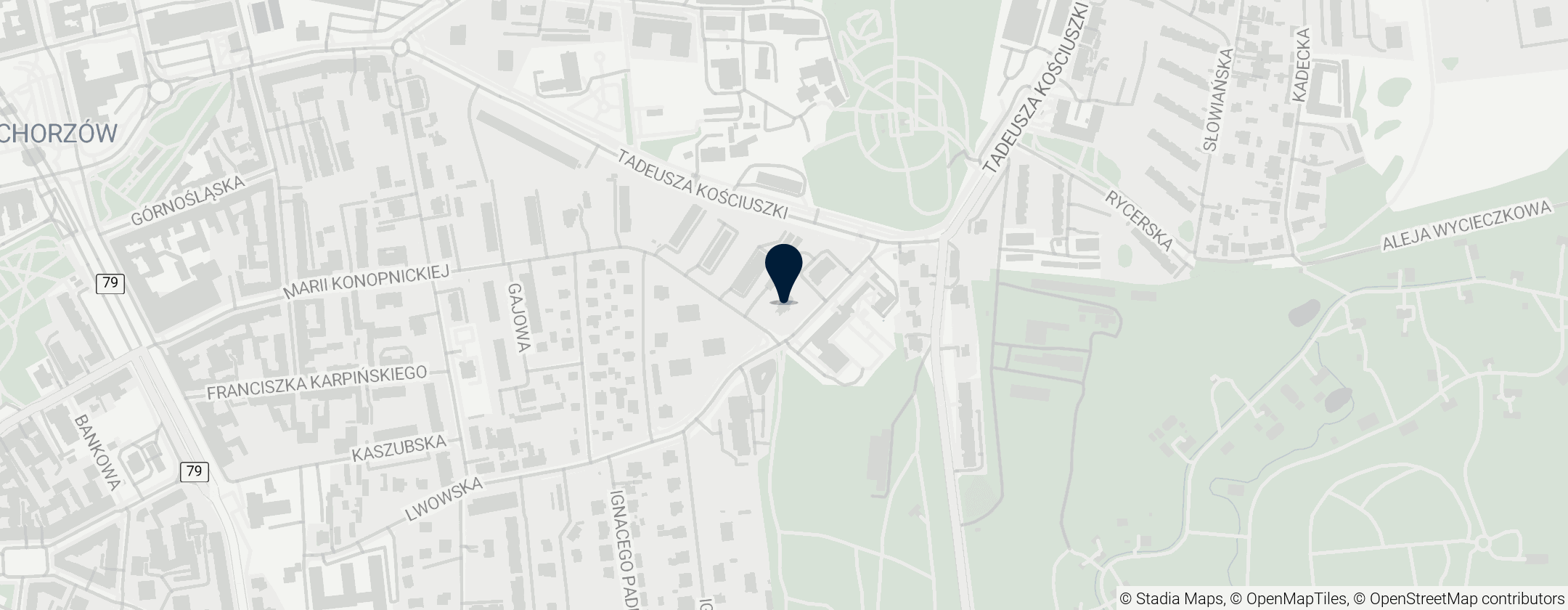 Map of Kościół św. Wawrzyńca w Chorzowie