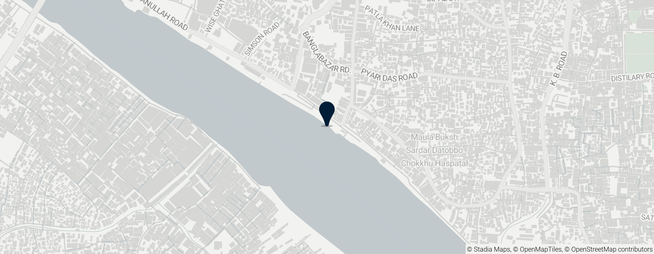Map of Sadarghat Riverfront