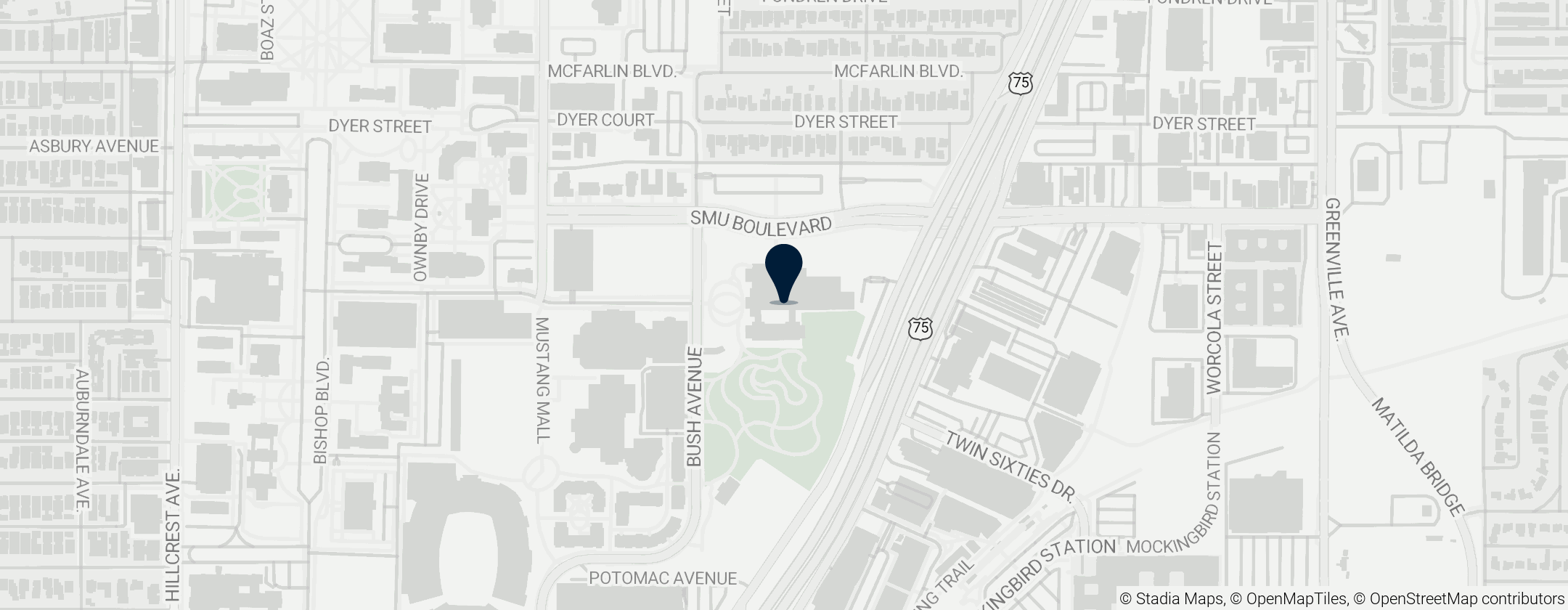 Map of George W. Bush Presidential Center