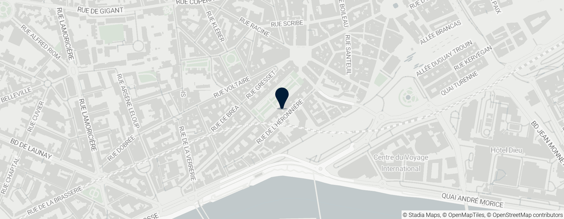 Map of Immeuble au 14, rue de l'Héronnière de Nantes