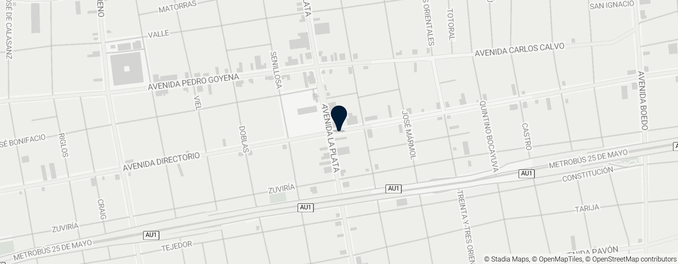 Map of Avenida La Plata