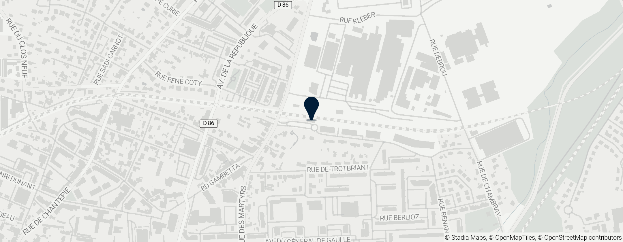 Map of Gare de Joué-lès-Tours