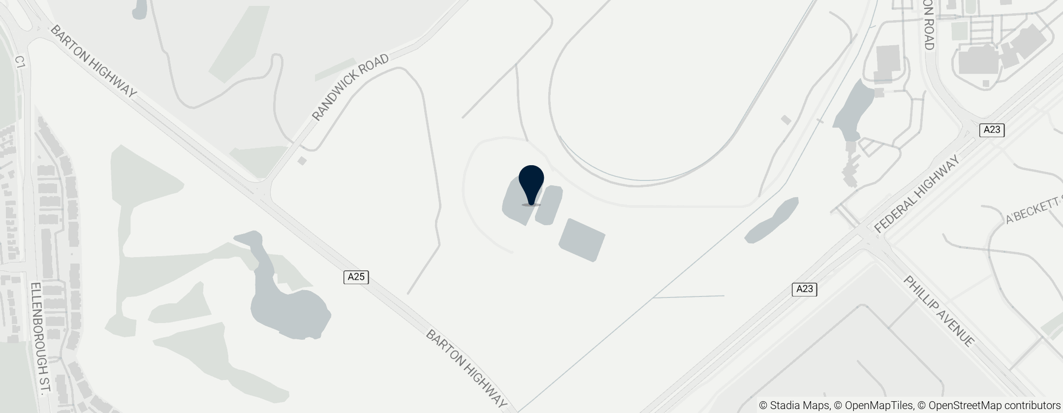 Map of Thoroughbred Park - Racecourse