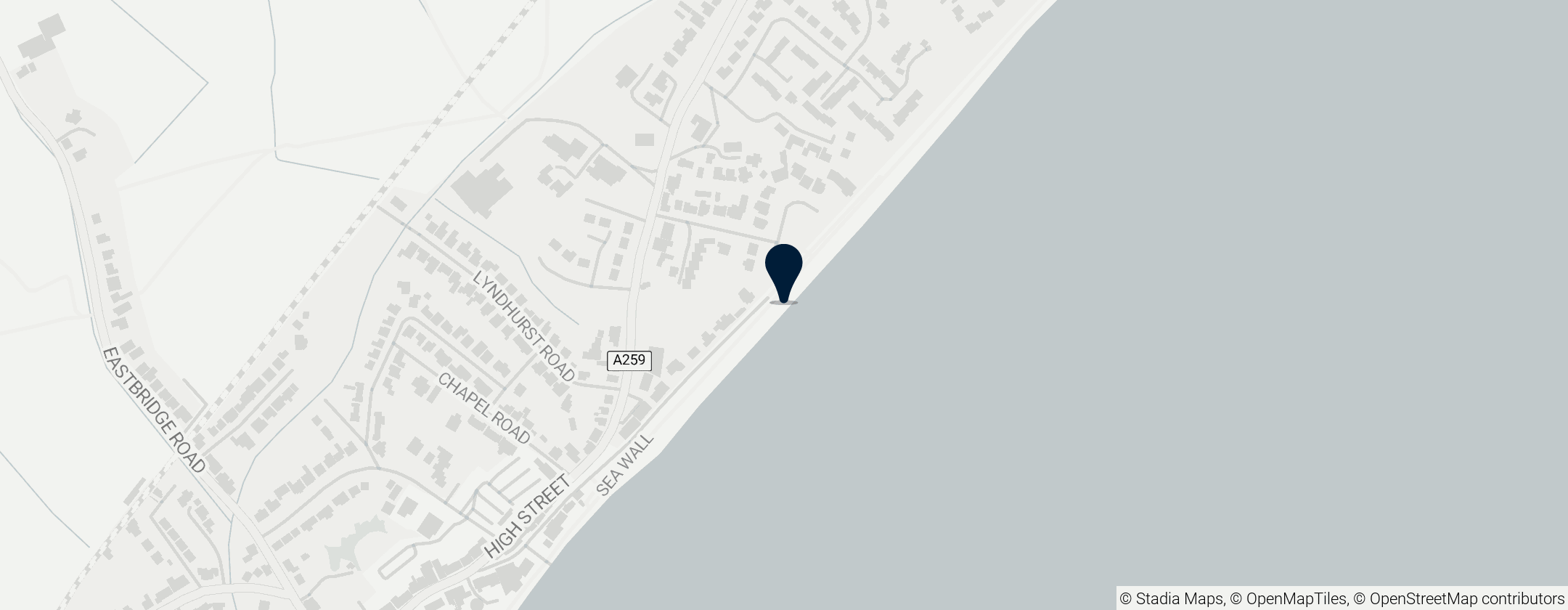 Map of Dymchurch Beach