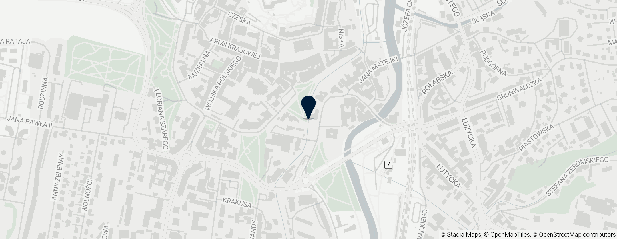 Map of Kładka przy ul. Daszyńskiego w Kłodzku