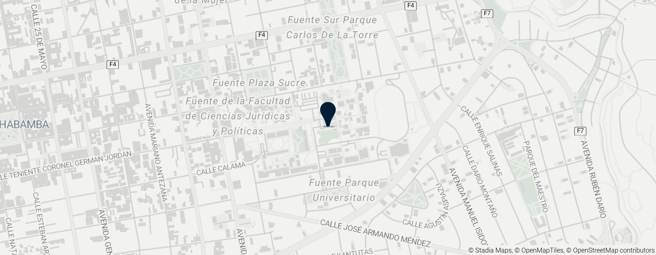 Map of Universidad Mayor de San Simón