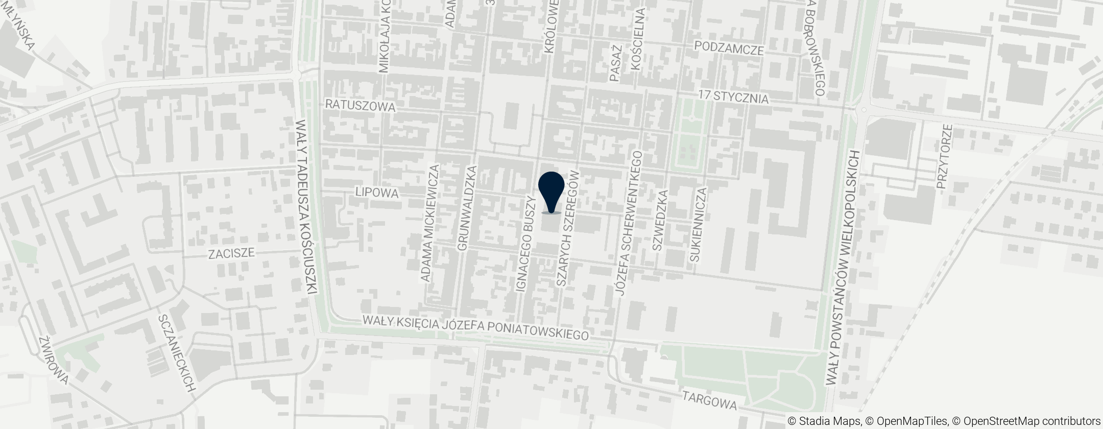 Map of Kościół Świętego Andrzeja Boboli w Rawiczu