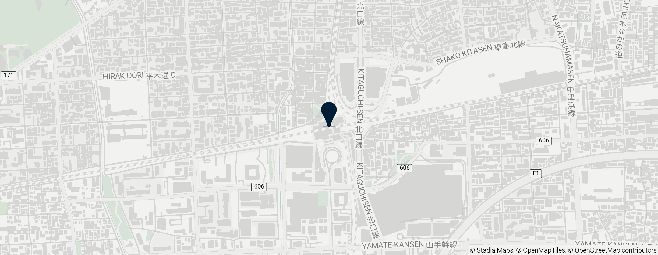 Map of Gare de Nishinomiya-Kitaguchi