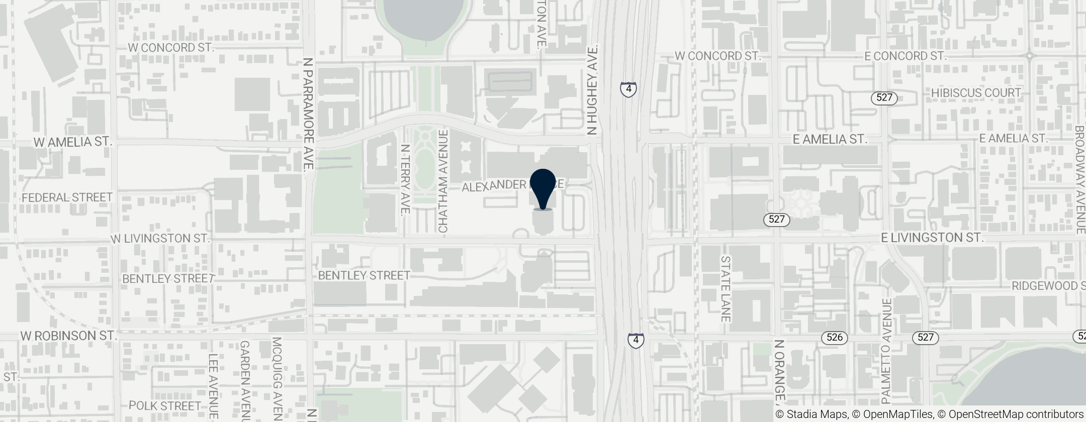 Map of Bob Carr Theater