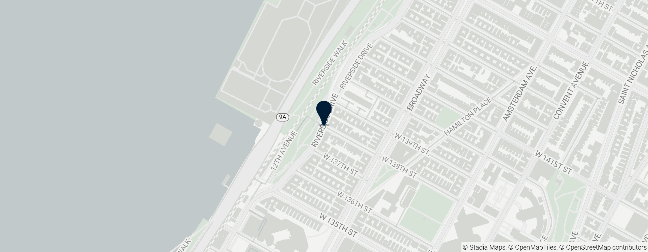 Map of Riverside Drive