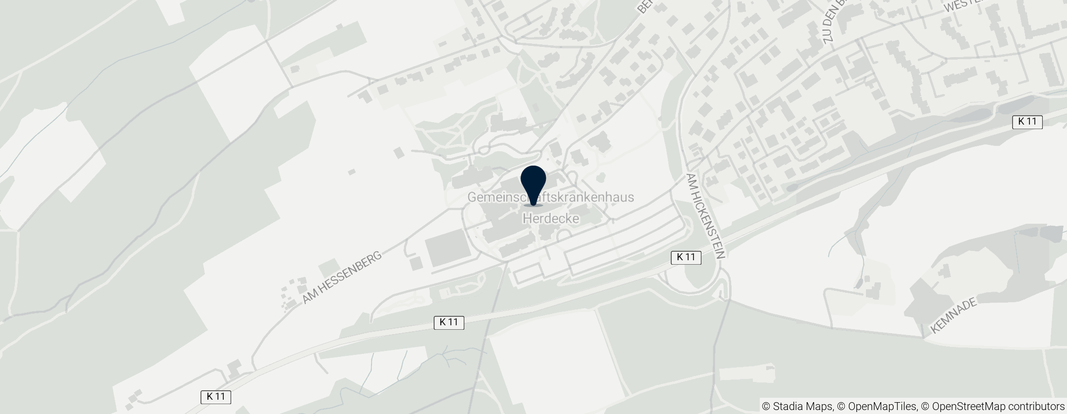 Map of Gemeinschaftskrankenhaus Herdecke