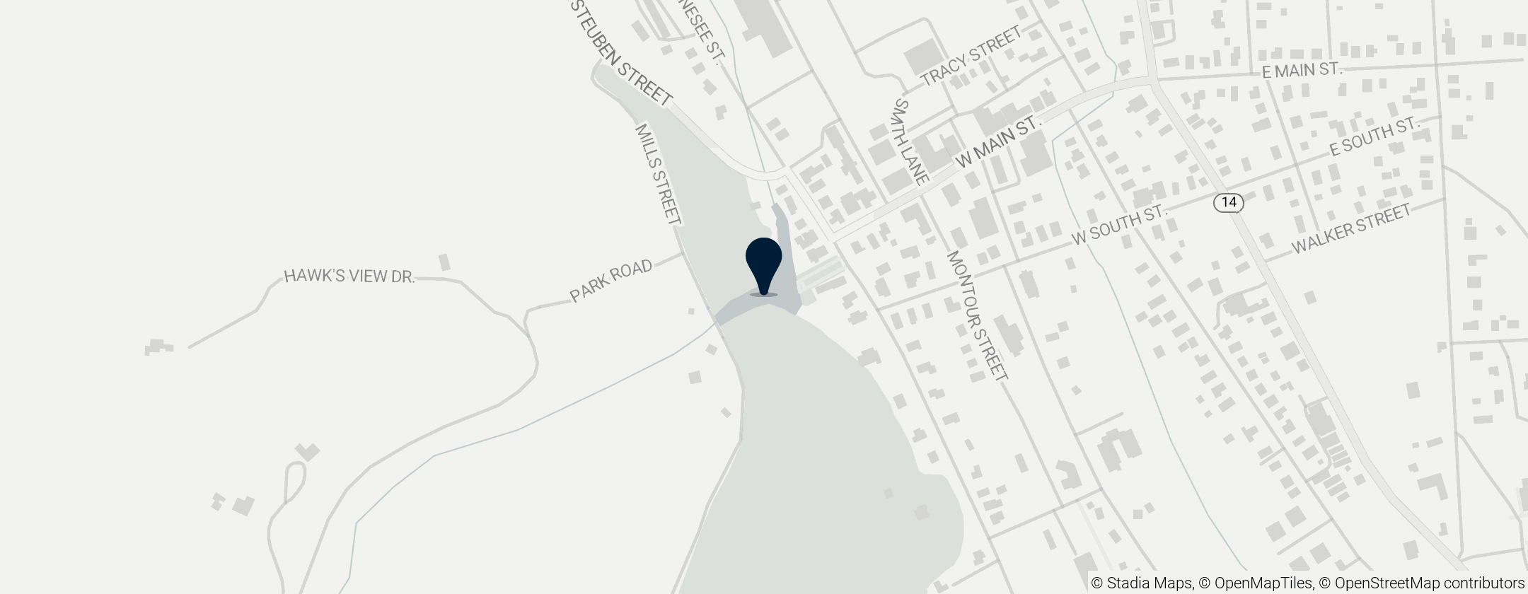 Map of Shequaga Falls