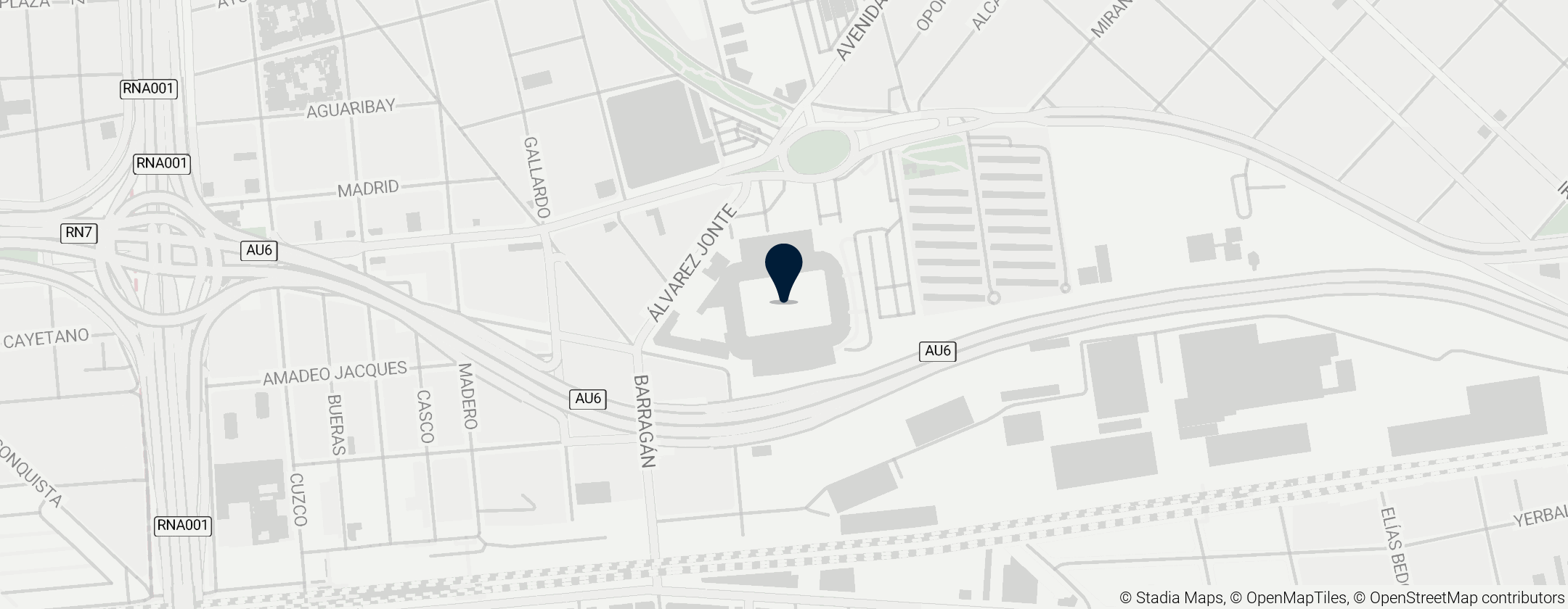 Map of José Amalfitani Stadium