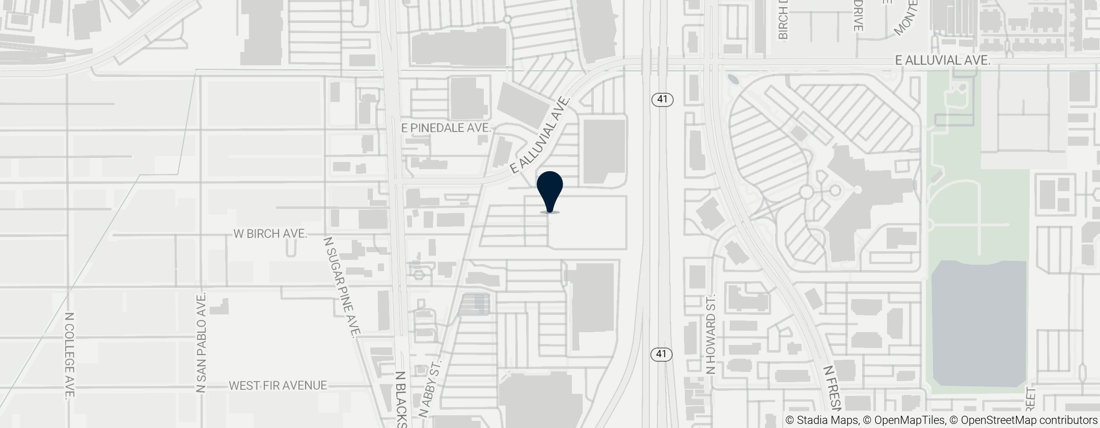 Map of Boomers Fresno