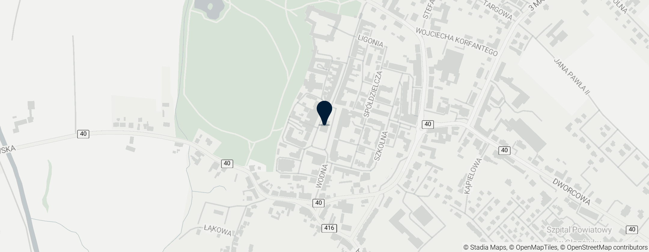 Map of Głogówek Town Hall