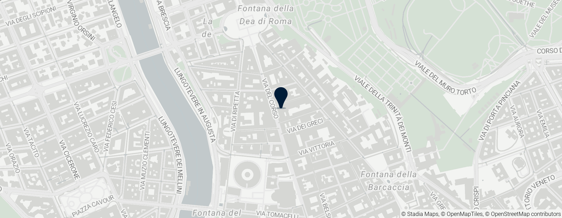 Map of Gesù e Maria, Rome