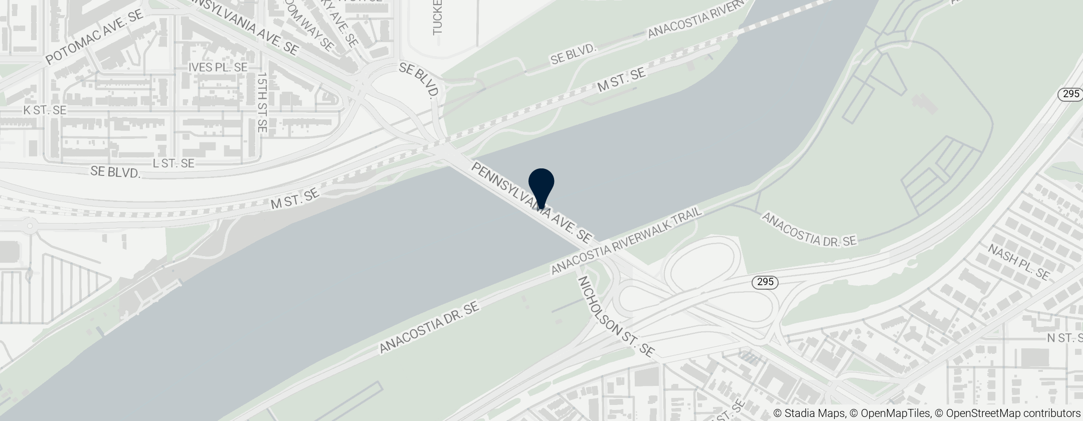 Map of John Philip Sousa Bridge