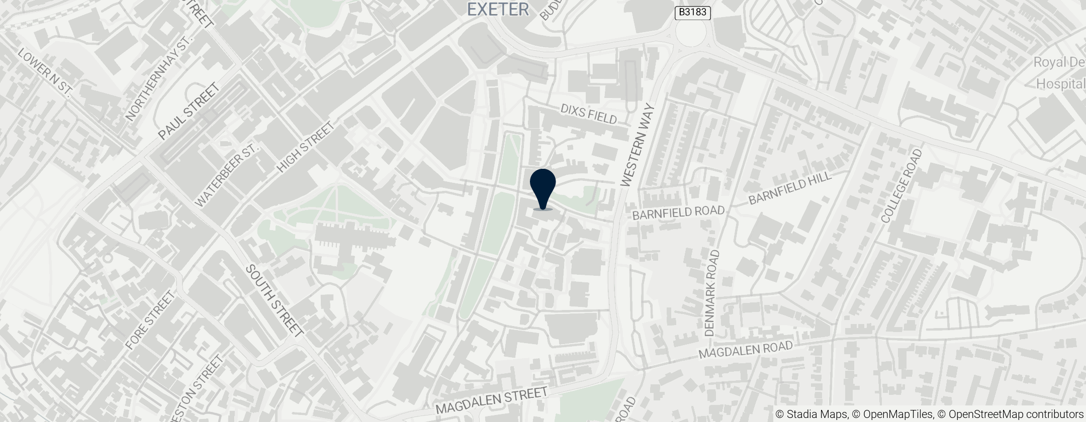 Map of Barnfield Theatre