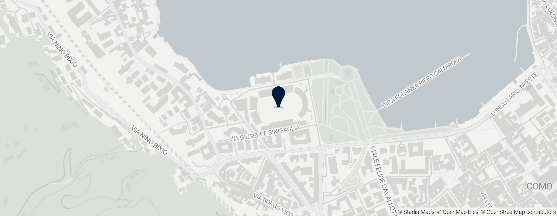 Map of Stadio Giuseppe Sinigaglia