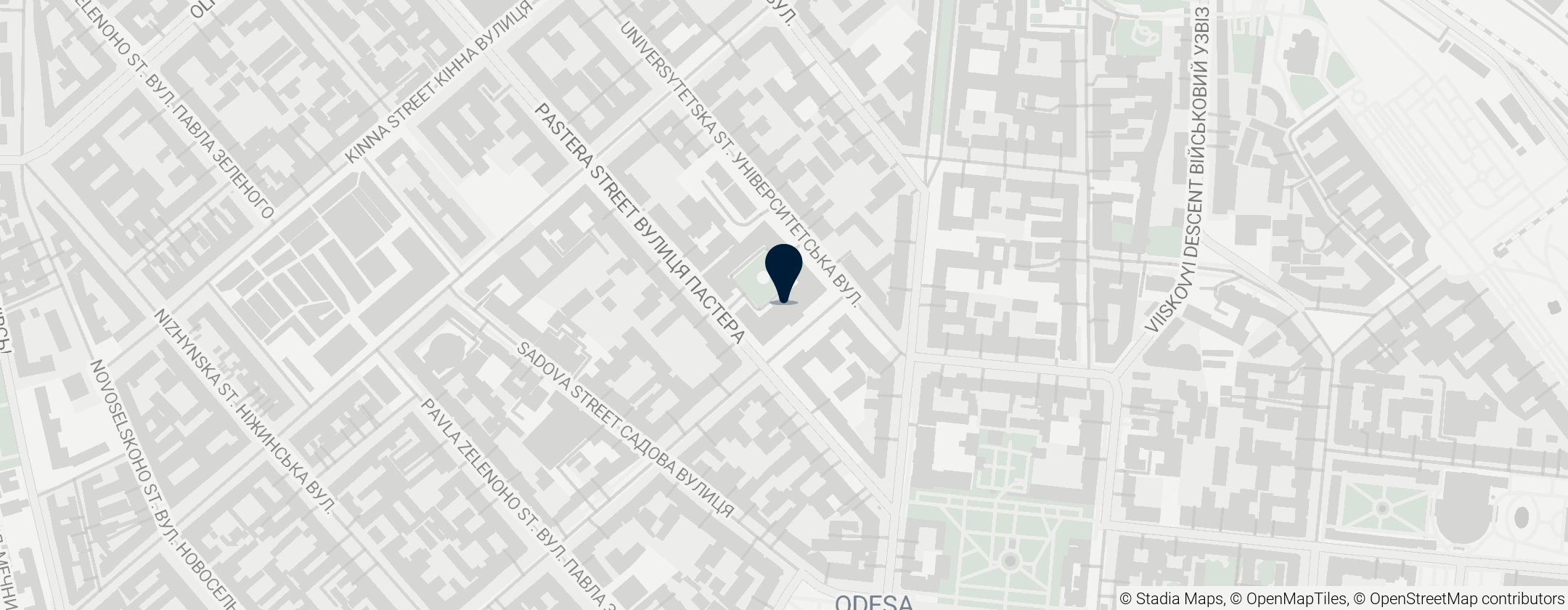 Map of Odessa University
