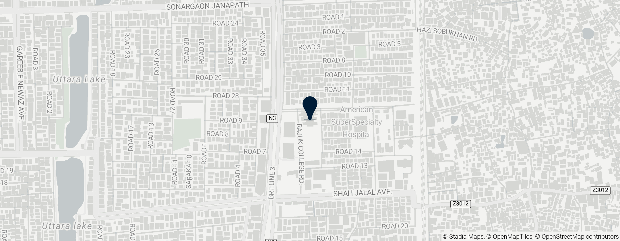 Map of RAJUK UTTARA MODEL COLLEGE