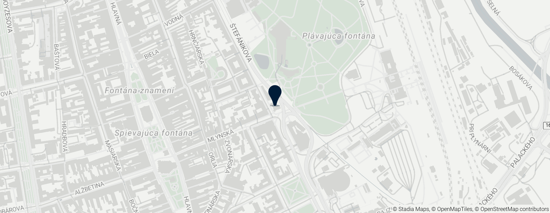 Map of Jakabov palác