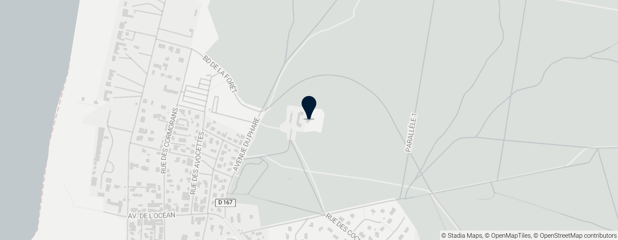 Map of Phare de Contis