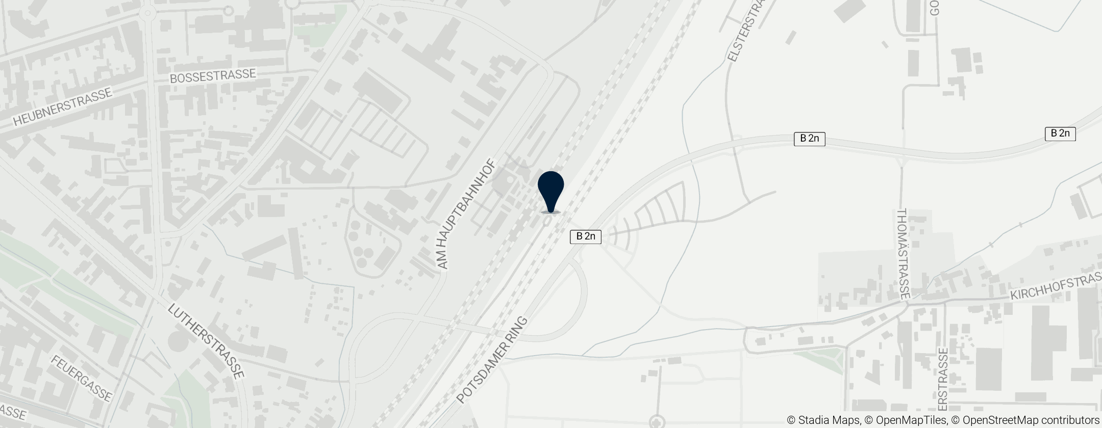 Map of Lutherstadt Wittenberg Hauptbahnhof