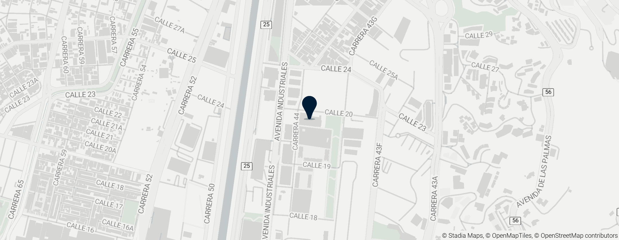 Map of Medellín Museum of Modern Art