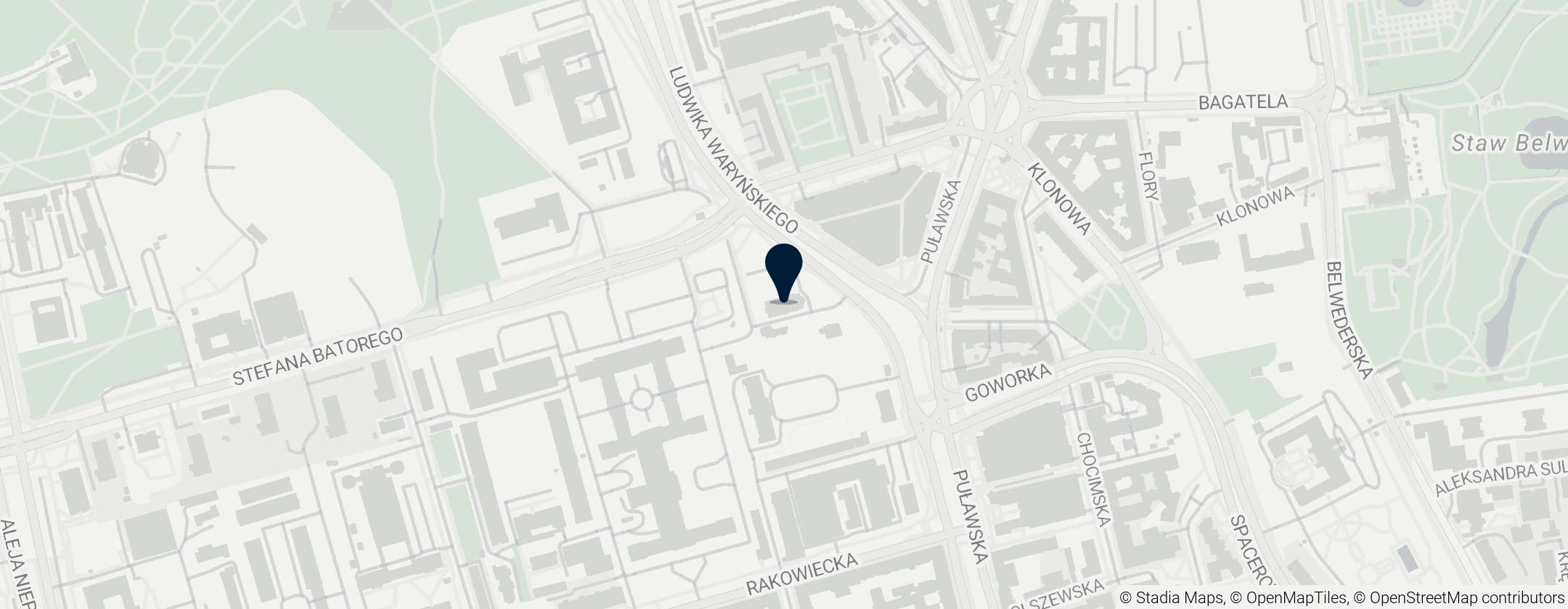 Map of Kościół Wniebowstąpienia Pańskiego w Warszawie