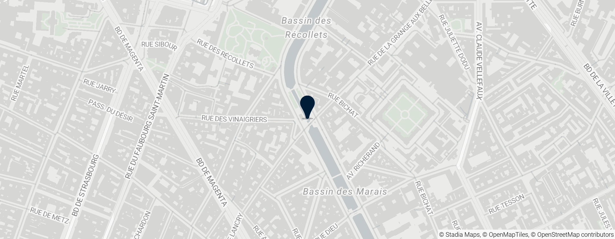 Map of Passerelle Arletty