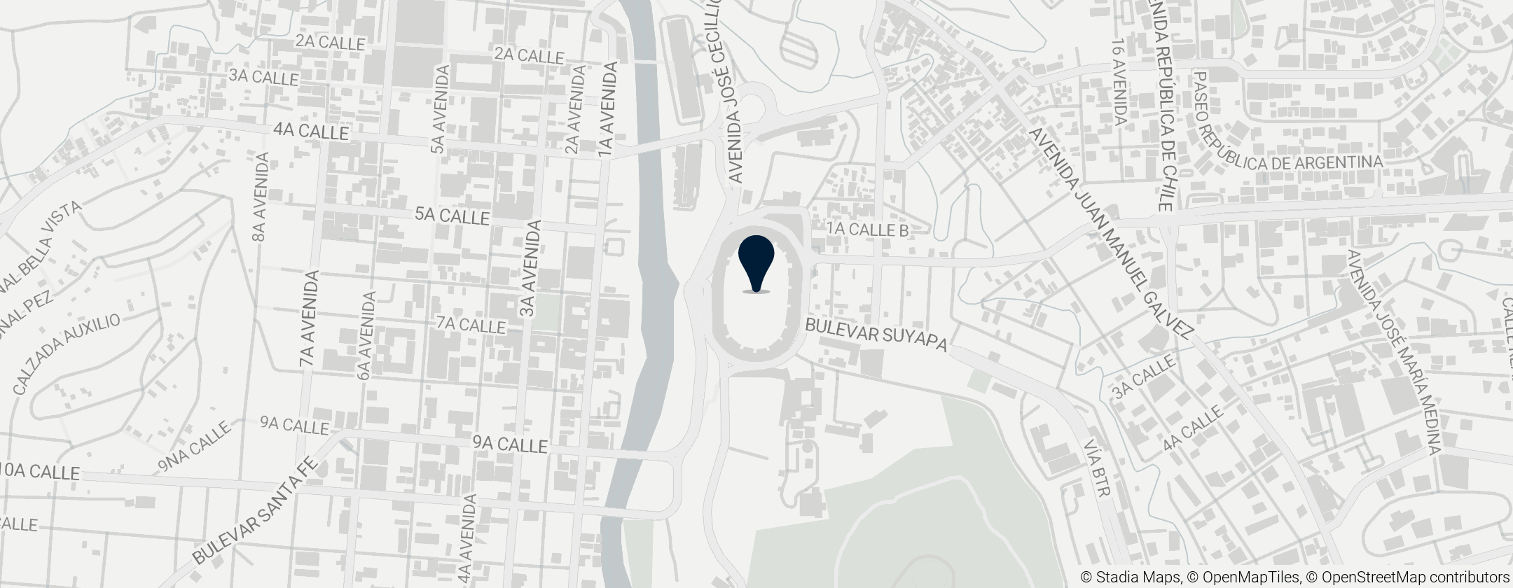 Map of Stadio Tiburcio Carías Andino