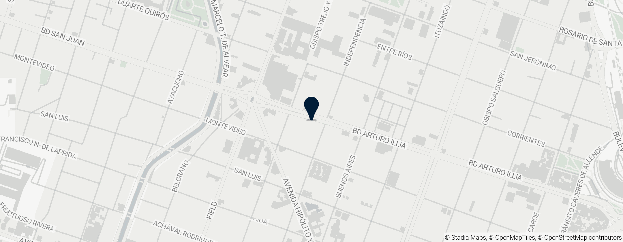 Map of Cineclub Municipal Hugo del Carril