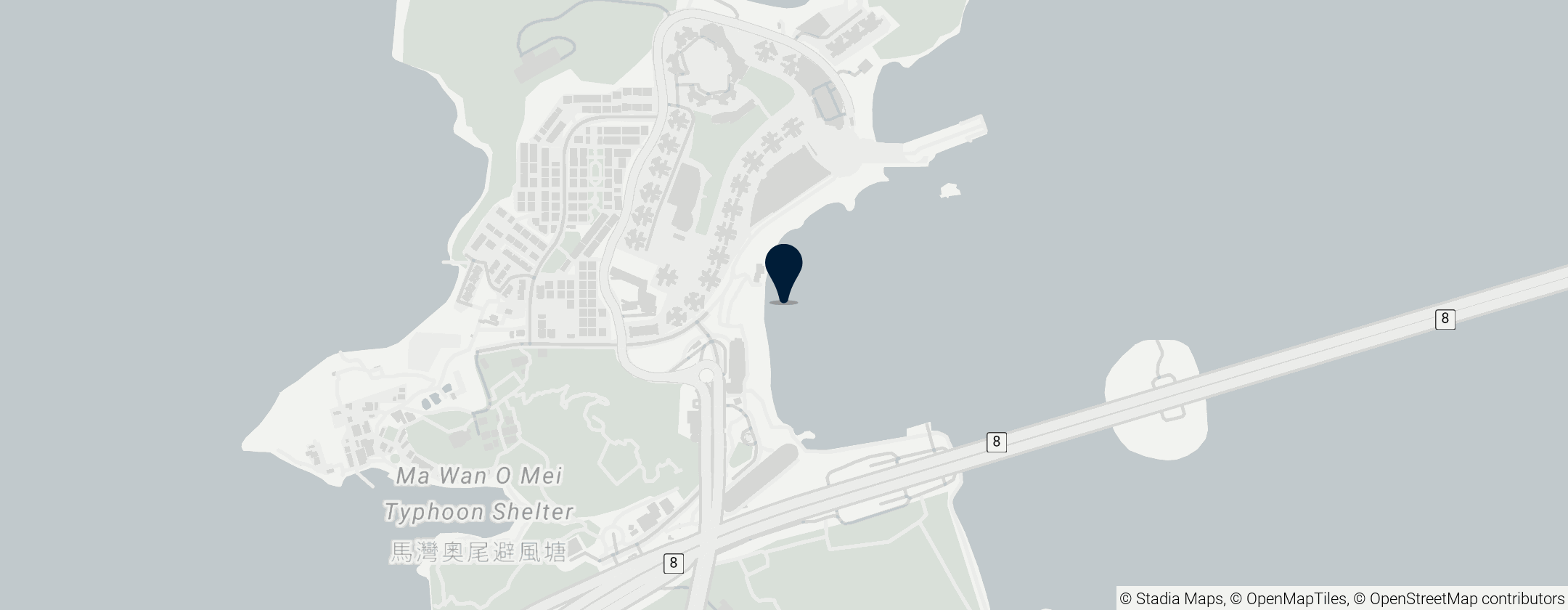 Map of Ma Wan Tung Wan Beach