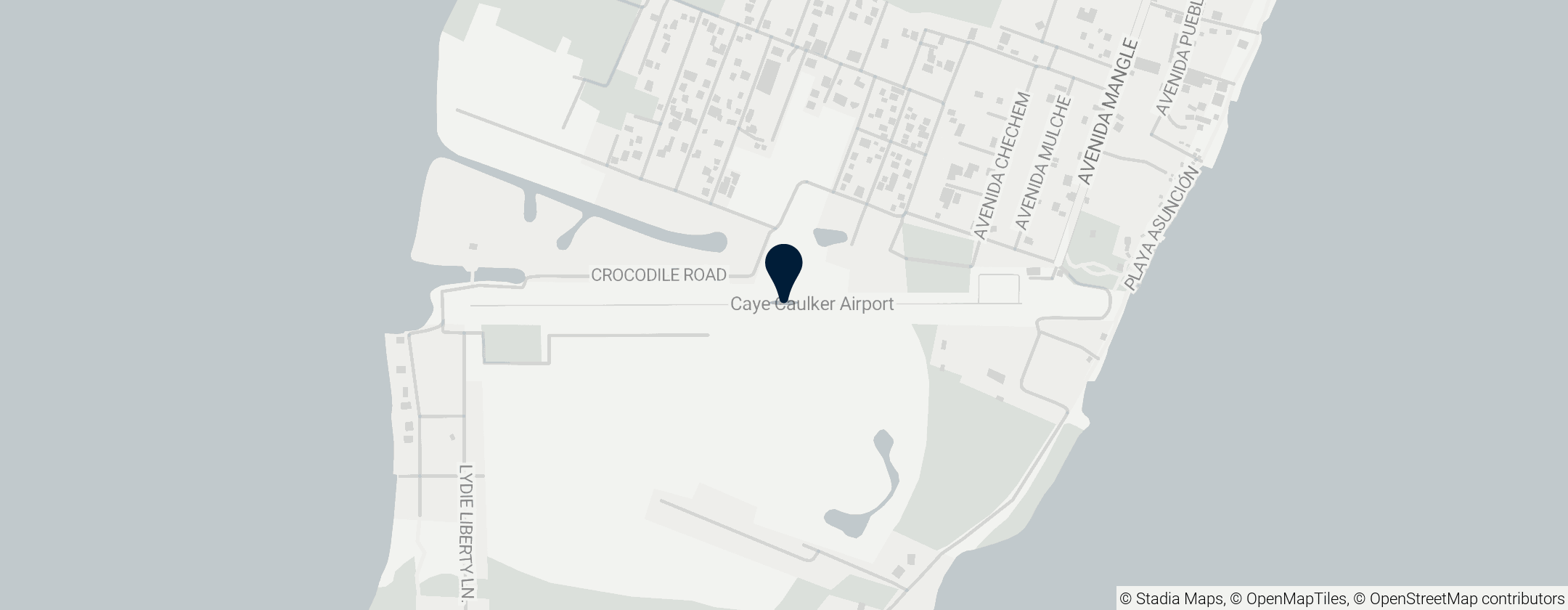 Map of Caye Caulker Airport