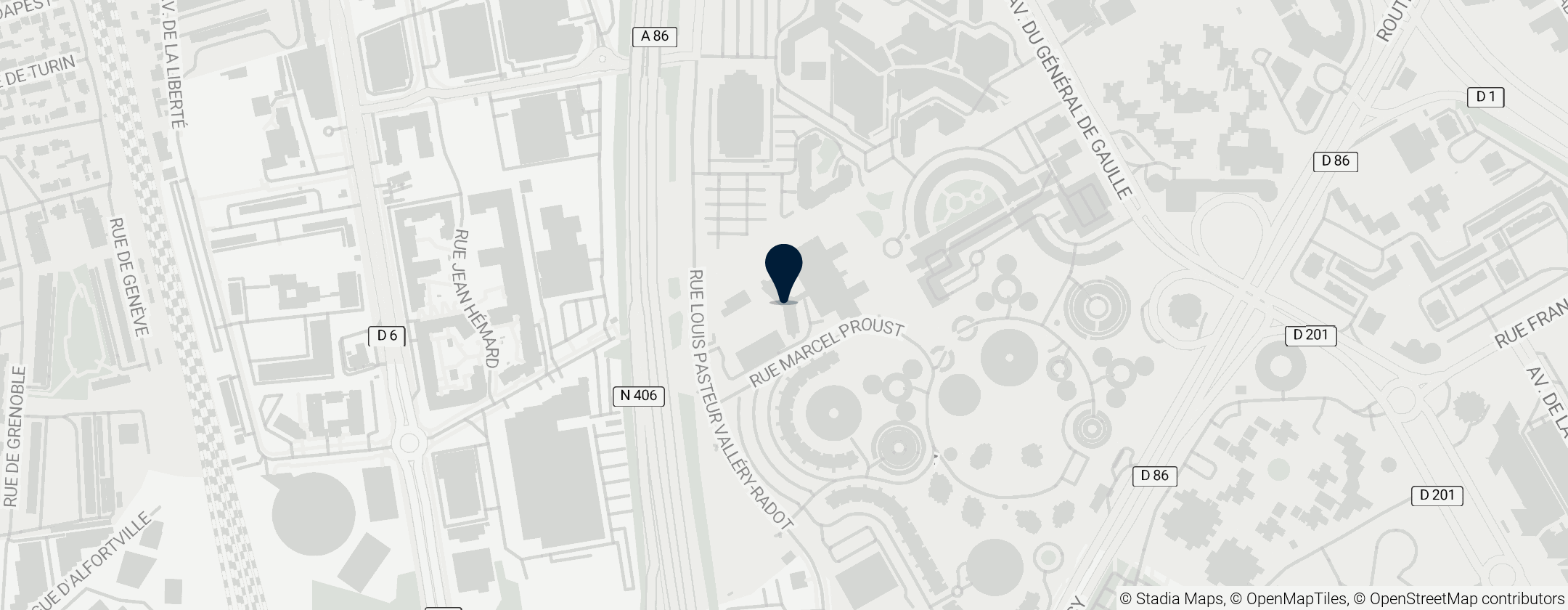 Map of Palais de justice de Créteil