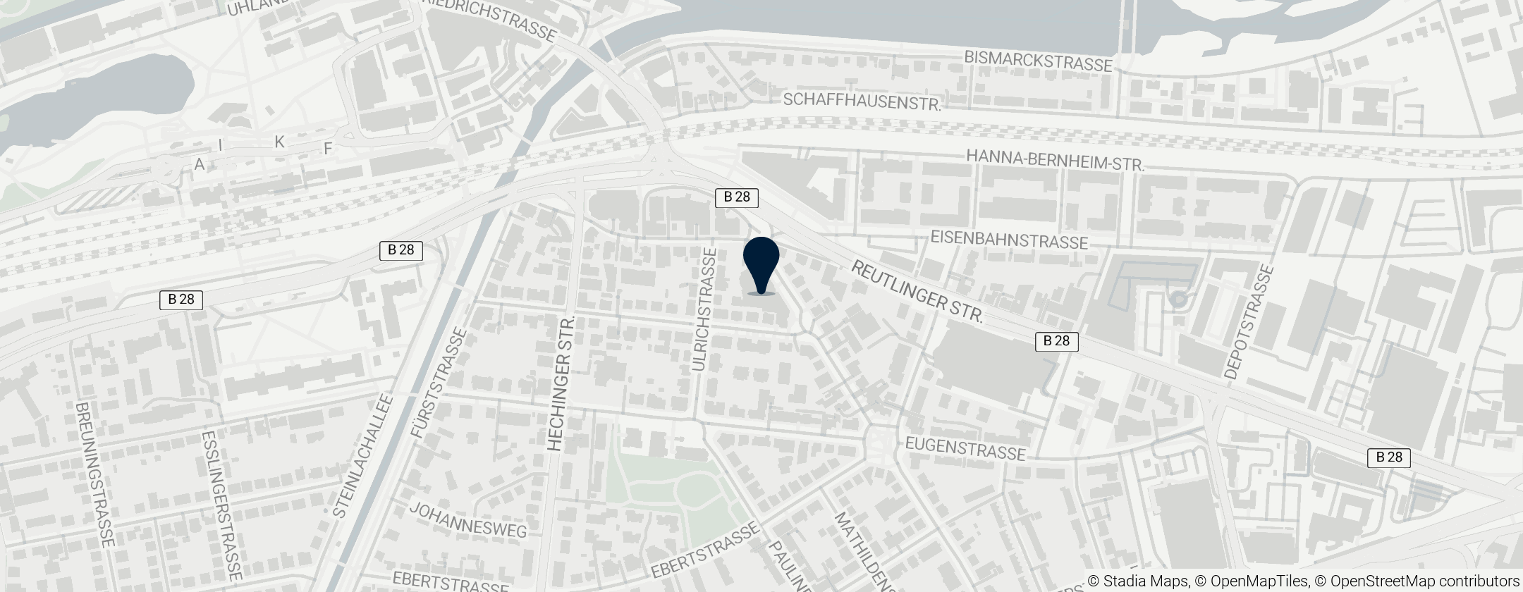 Map of Landestheater Tübingen